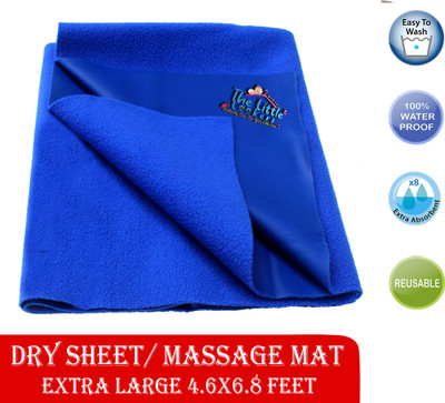 The Little Lookers Cotton Baby Bed Protecting Mat(Navy Blue, Extra Large)