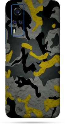 Satisfactory Vivo Y51A Mobile Skin(Yellow Camouflage Skin With Matte Finish)