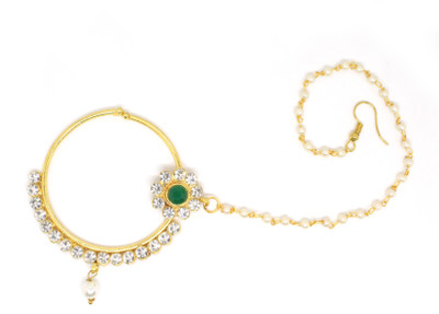 Reesha Jewel Cubic Zirconia Gold-plated Plated Brass Nathiya