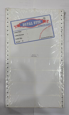 ROYAL STIC 74×35×2 Self Adhesive Paper Label(White)