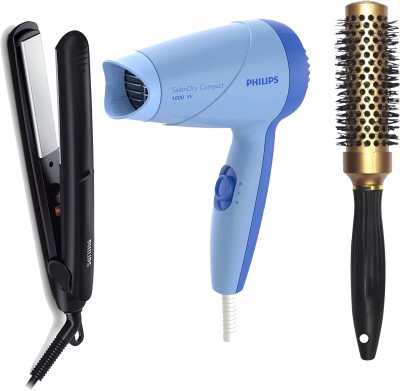 Compare PHILIPS HP8303 & HP8142 With Premium Hot Curl Brush Personal Care  Appliance Combo (Hair Dryer, Hair Straightener) Price in India - CompareNow