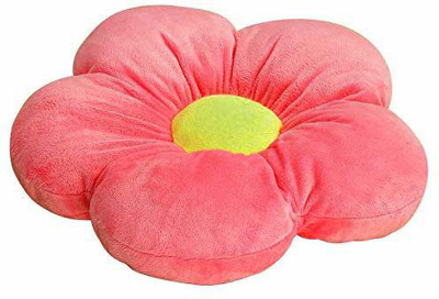 Peach Cuddle Round Microfibre Solid Floor Cushion Pack of 1(Peach)