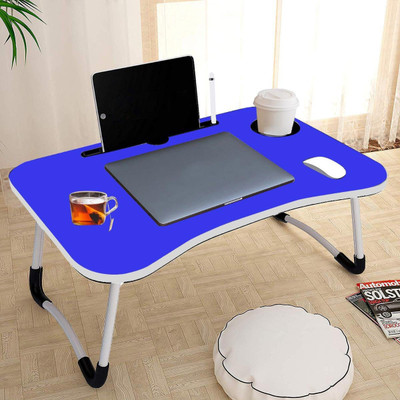 Ali Express Wood Portable Laptop Table(Finish Color - Blue)