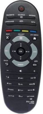 Akshita D2H In_Built Set-Top Box Compatible For LCD LED TV Remote Control ( Chake Image With Old Remote ) PHILIPS In-Built VIDEOCON D2H Set-Top Box Remote Controller(Black)