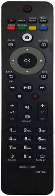 Nij UN154 LCD LED TV Universal TV Remote Control ( Chake Image With Old Remote ) PHILIPS Remote Controller(Black)