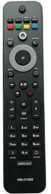 Akshita RM-D1000 LED LCD Smart HD TV Remote Control ( Chake Image With Old Remote ) PHILIPS Remote Controller(Black)