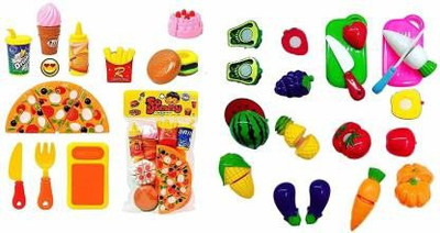 RIGHT SEARCH COMBO PACK OF FRUIT AND PIZZA TOY SET-14