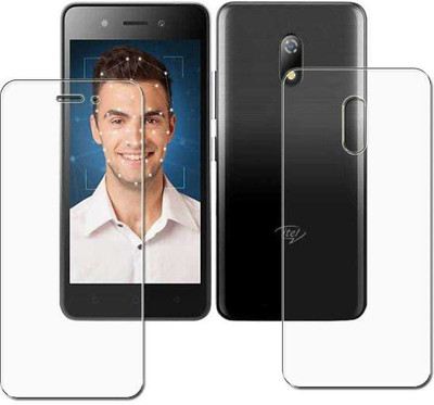 DOWRVIN Front and Back Tempered Glass for iTEL A23(Pack of 2)
