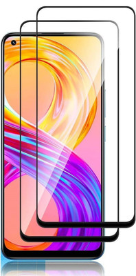 TECHSHIELD Tempered Glass Guard for Screen protector Compatible with REALME 8 PRO(BLACK)(Pack of 1)(Pack of 2)