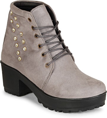 ABON SHOES Boots For Women(Grey , 3)