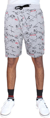 ND FASHION STYLES Printed Men Grey Regular Shorts