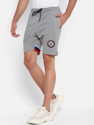 Alan Jones Solid Men Grey Basic Shorts