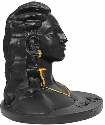 NAVYAKSH Adiyogi God Adiyogi Bhagwan Shiv Ji Shiv Ji Dhyan Shiv Idol Decorative Showpiece  -  4 cm(Marble, Black)