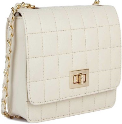 SPOTIC Multicolor Sling Bag SPT-WOMEN-PU-SLING-025-CREAM