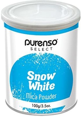 PURENSO Select - Snow White Mica,100g For Soap Making, Lip Gloss, Nails Glitters(100 g)