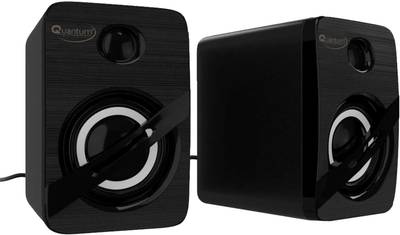 QUANTUM QHM 690 Portable Laptop/Desktop USB 2.0 Powered Multimedia Speaker with AUX Input Deep Bass, 3.5mm Audio Input 6 W Laptop/Desktop Speaker  (Black, 2.0 Channel)