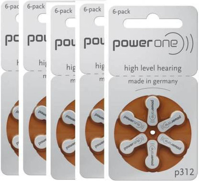 Power one P312 Hearing Aid Batteries 1.45V 5 patta (30 battery) Button Cells Stethoscope Case (Silver) One P312 Hearing Aid Batteries=001 Stethoscope Case(Silver)