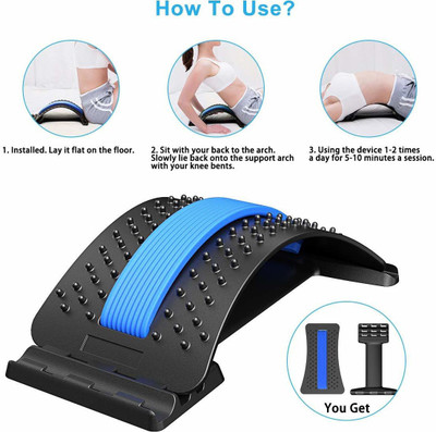 MD Enterprise Back Stretcher Spinal Pain Relieve Lumbar Support, Multi-Level Back Massager Back / Lumbar Support