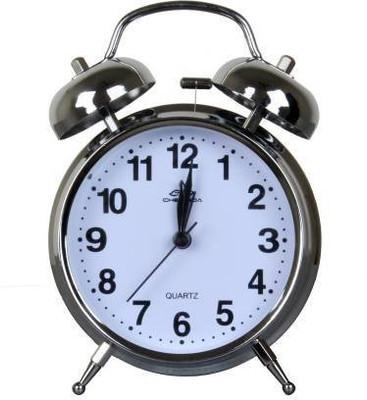 TinyTales Analog Silver Clock