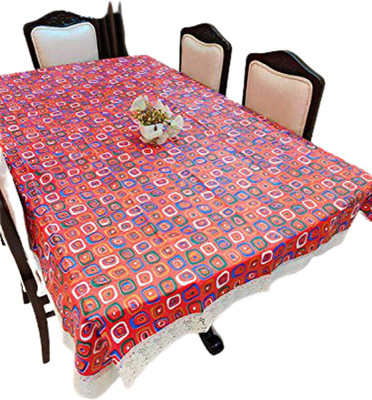 Casanest Printed 4 Seater Table Cover(Mutli, PVC)
