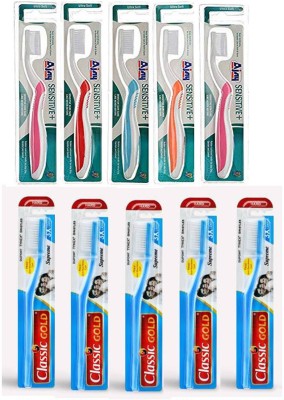 Ajay HARD AND SOFT Ultra Soft Toothbrush(Pack of 10)