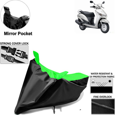 aksmit Two Wheeler Cover for Yamaha(Alpha, Black, Green)
