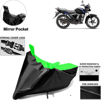 aksmit Two Wheeler Cover for Suzuki(Sling Shot, Black, Green)