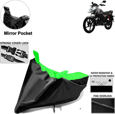 aksmit Two Wheeler Cover for Mahindra(Pantero, Black, Green)