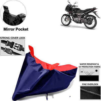 Rhtdm Two Wheeler Cover for Bajaj(Pulsar 150 DTS-i, Black, Red)