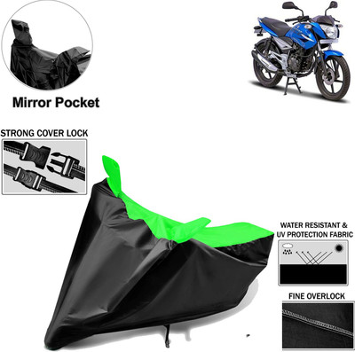 aksmit Two Wheeler Cover for Bajaj(XCD 125cc, Black, Green)