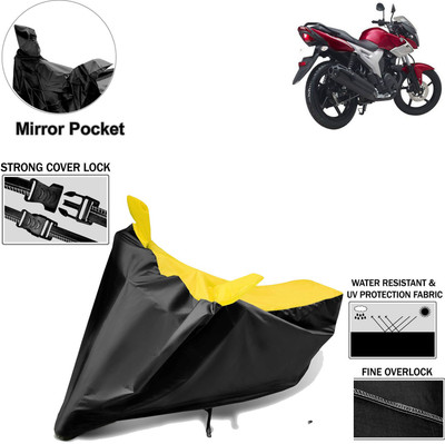 Rhtdm Two Wheeler Cover for Yamaha(SZ X, Black, Yellow)