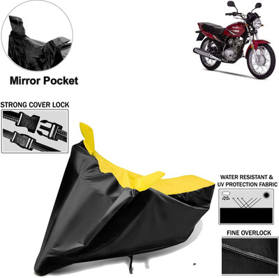 Rhtdm Two Wheeler Cover for Honda(CD Dawn, Black, Yellow)