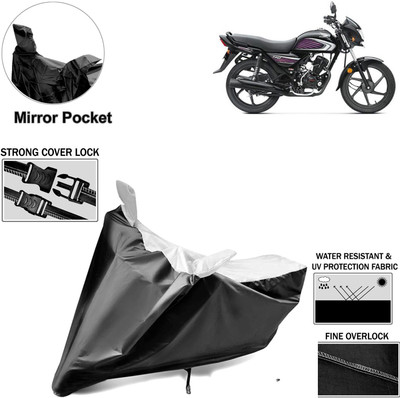 Rhtdm Two Wheeler Cover for Honda(Dream Neo, Black, Silver)