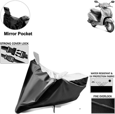 Rhtdm Two Wheeler Cover for Honda(Activa 3G, Black, Silver)