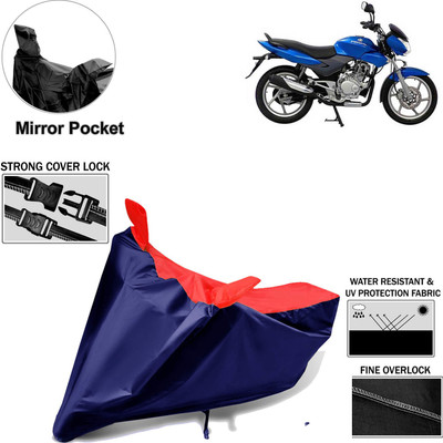 Rhtdm Two Wheeler Cover for Bajaj(DTS-i, Black, Red)