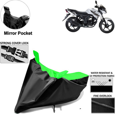 aksmit Two Wheeler Cover for Yamaha(SZ-S, Black, Green)