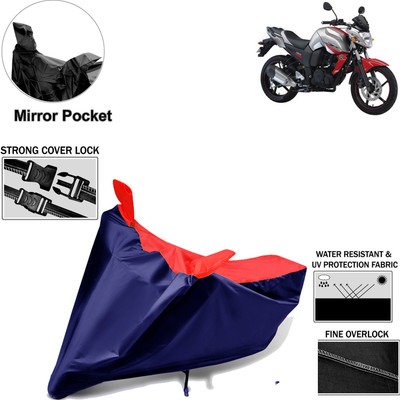 Rhtdm Two Wheeler Cover for Yamaha(FZ-S, Black, Red)