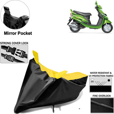 aksmit Two Wheeler Cover for Mahindra(Rodeo RZ, Black, Yellow)