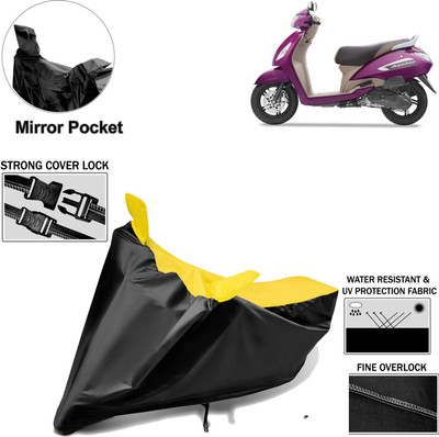 aksmit Two Wheeler Cover for TVS(Jupiter, Black, Yellow)
