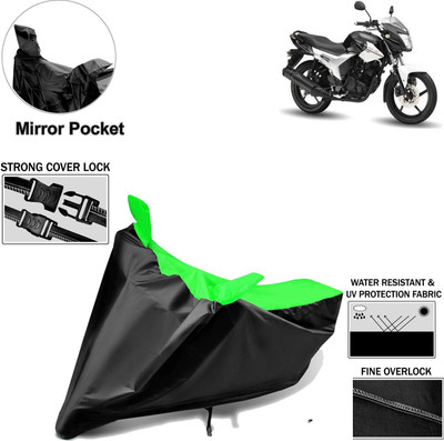 Rhtdm Two Wheeler Cover for Hero(HF Dawn, Black, Green)