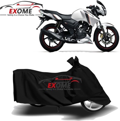 APNEK Two Wheeler Cover for TVS(Apache 150, Black)