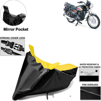 Rhtdm Two Wheeler Cover for TVS(Max 4R, Black, Yellow)