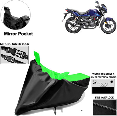 Rhtdm Two Wheeler Cover for Hero(CBZ Extreme, Black, Green)