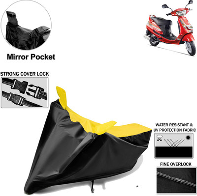Rhtdm Two Wheeler Cover for Mahindra(Duro DZ, Black, Yellow)