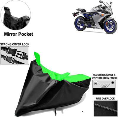 aksmit Two Wheeler Cover for Yamaha(RX 100, Black, Green)