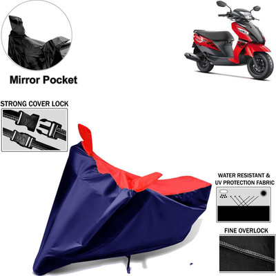 Rhtdm Two Wheeler Cover for Suzuki(Let's, Black, Red)