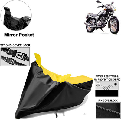 Rhtdm Two Wheeler Cover for TVS(Fiero F2, Black, Yellow)