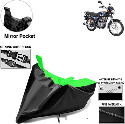 Rhtdm Two Wheeler Cover for Bajaj(Platina, Black, Green)
