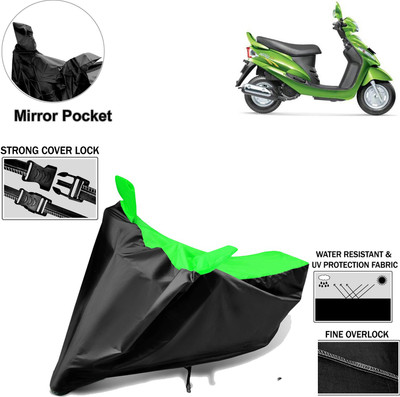 aksmit Two Wheeler Cover for Mahindra(Rodeo RZ, Black, Green)