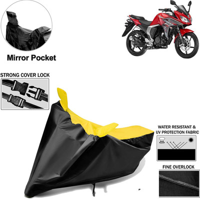 Rhtdm Two Wheeler Cover for Yamaha(R15 s, Black, Yellow)